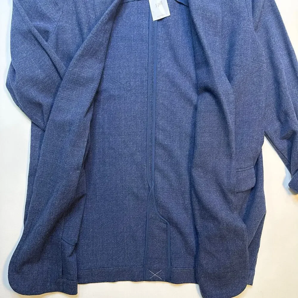 J. Jill Unstructured Oversized Open Front Long Blazer Size Medium NWT
